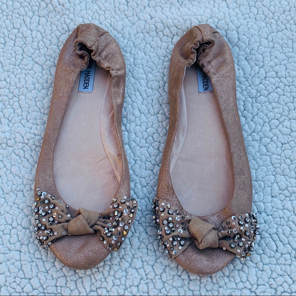 Steve Madden Bow Tie Flats with Gems